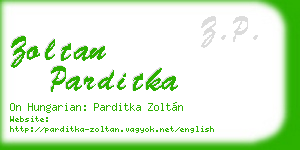 zoltan parditka business card